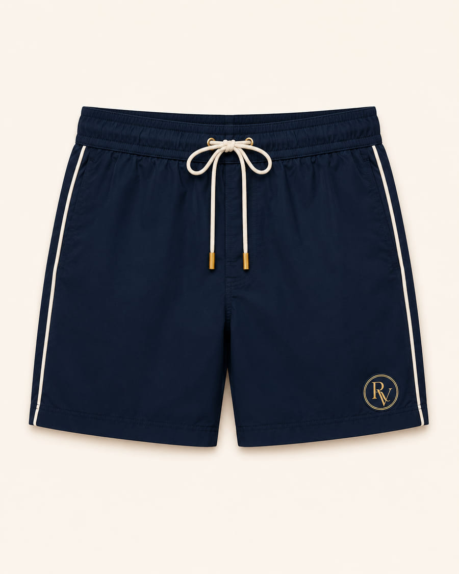 The Club Short in solid midnight navy